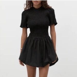 Apres Studios Black Mini Bubble Dress